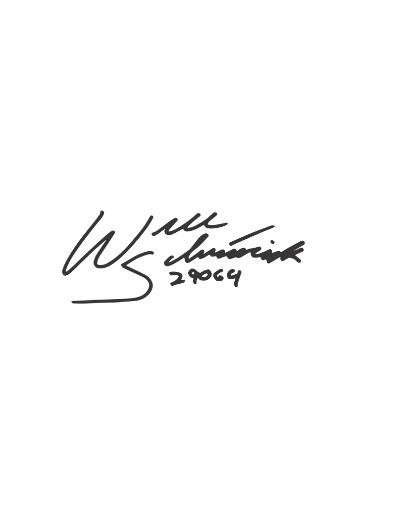 Will Schusterick signature